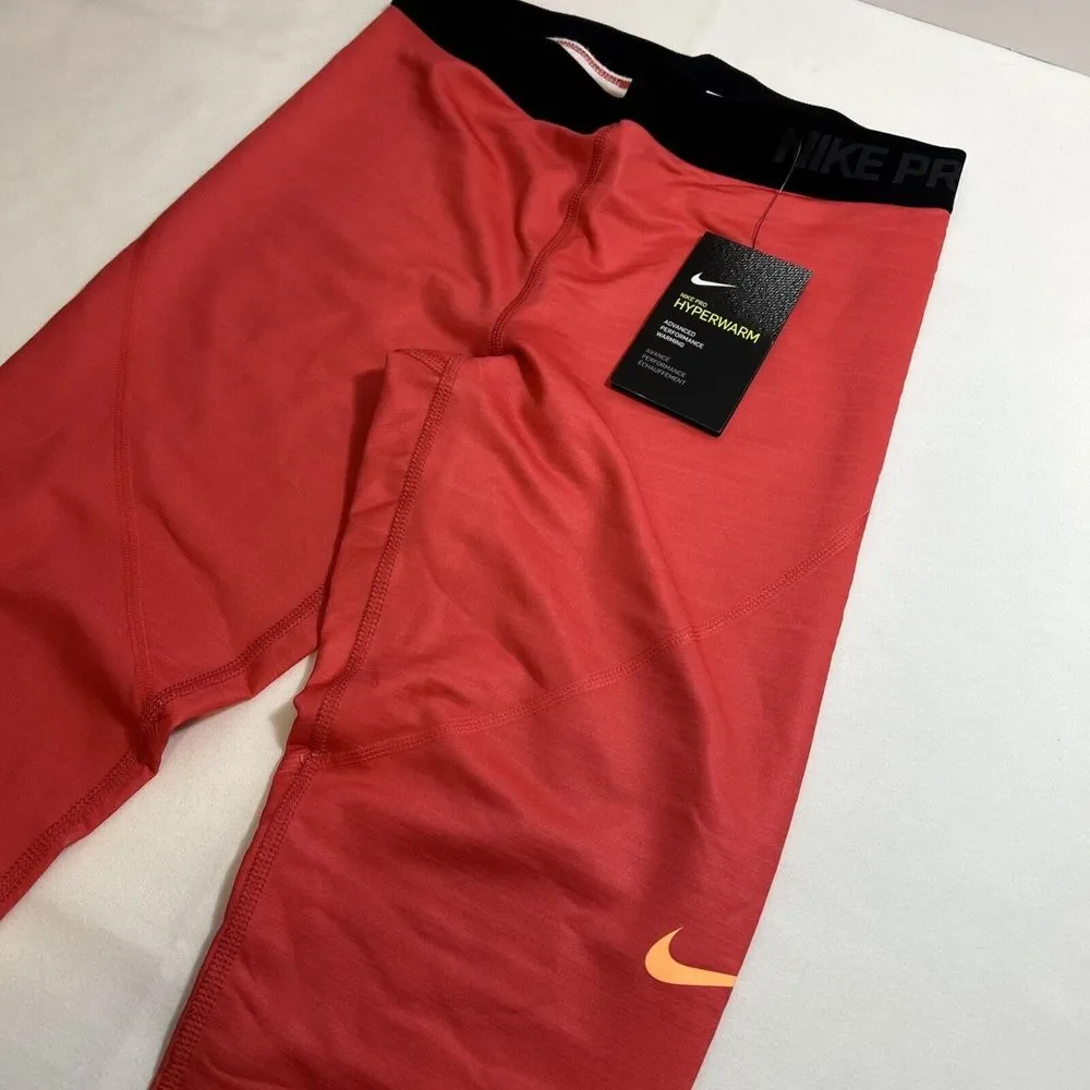 Nike Pro Women's‎ Hyperwarm Fade Training Large Top Medium Pants Coral Peach